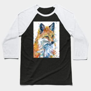 FOX watercolor painting Baseball T-Shirt